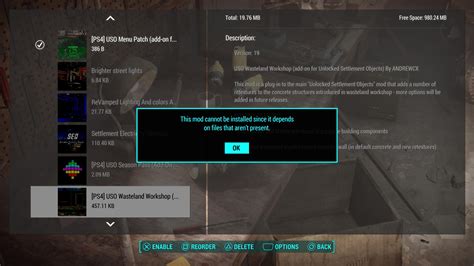 fallout 4 this mod cannot be installed